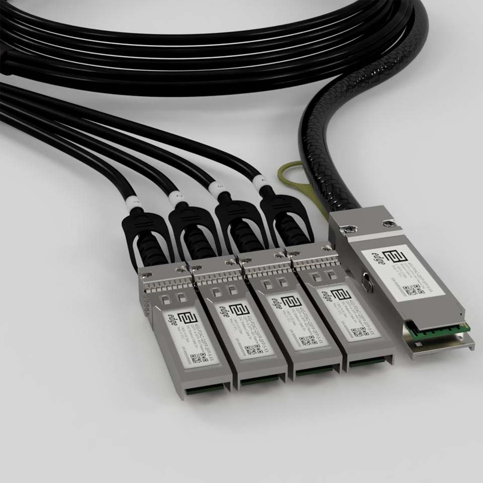JG330A Compatible HPE X240 40G QSFP+ to 4x10G SFP+ 3m