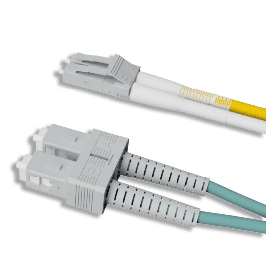 LC/UPC to SC/UPC Type A to B Duplex OM3 Fiber Patch cable 2