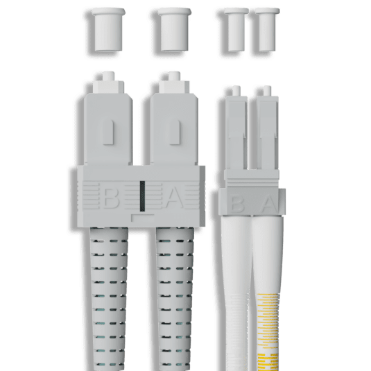 LC/UPC to SC/UPC Type A to B Duplex OM3 Fiber Patch cable 3