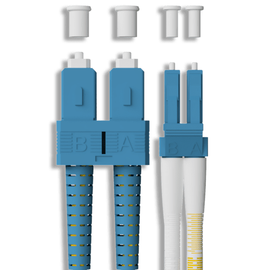 LC/UPC to SC/UPC Type A to B Duplex OS2 Fiber Patch cable 3