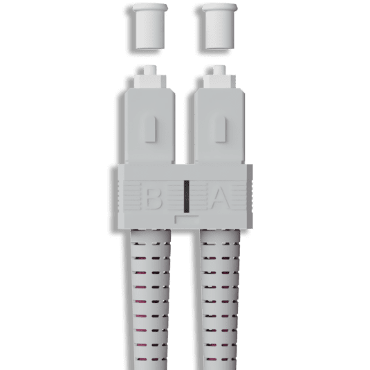 SC/UPC to SC/UPC Type A to B Duplex OM4 Fiber Patch cable 3