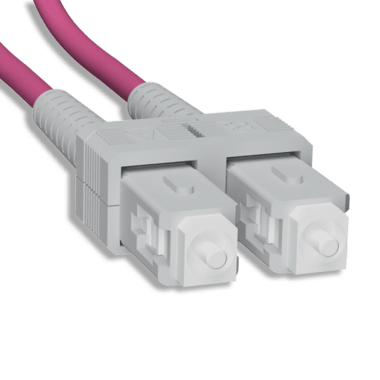 SC/UPC to SC/UPC Type A to B Duplex OM4 Fiber Patch cable 4